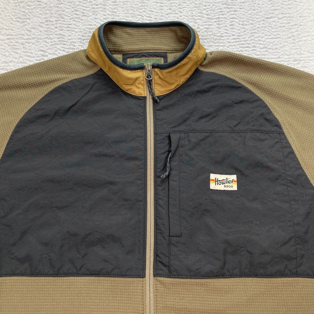 Howler Bros Talisman Grid Fleece Jacket Mens Size XL Olive Full Zip Outdoor - Picture 2 of 11